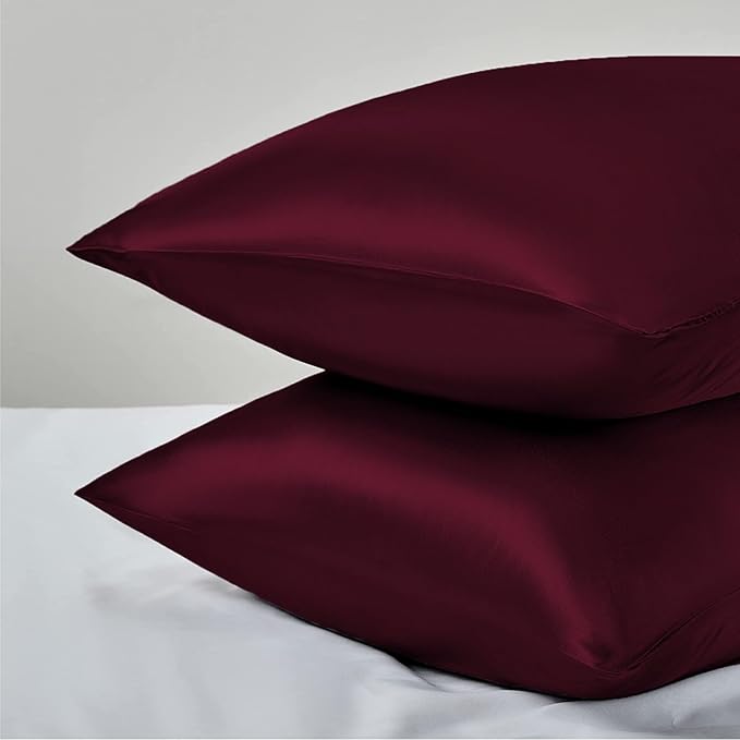 Deux Taies d’Oreiller En Satin De Soie + Cadeau