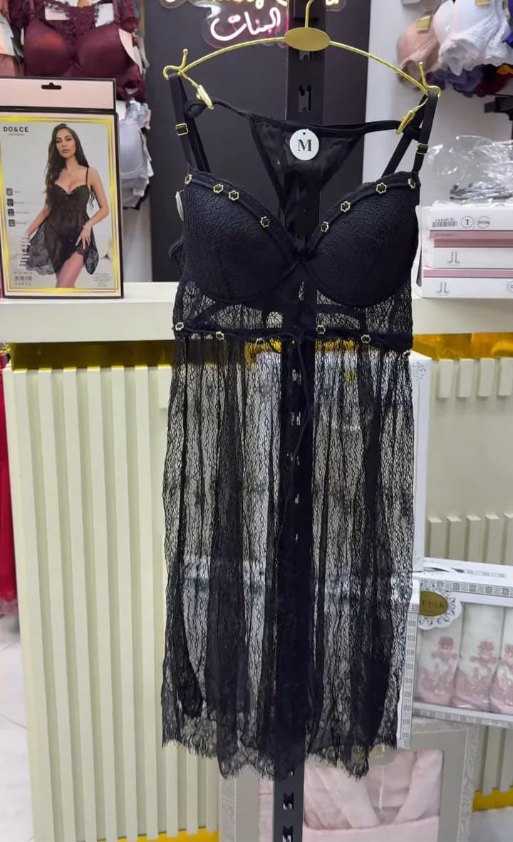 Ensemble Nuisette Dentelle + String