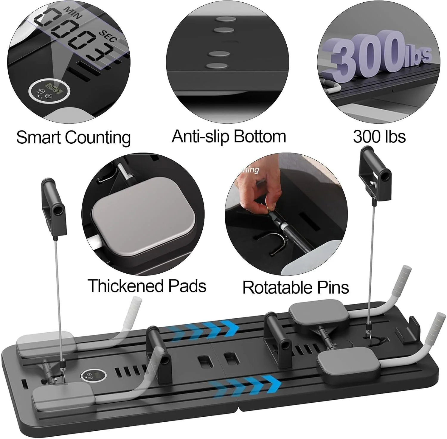 Set Fitness 4 en 1 - لوح تمارين رياضية متكامل قابل للطي