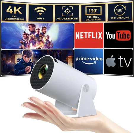 جهاز عرض صغير محمول  5G واي فاي 6 بلوتوث 5.0 اندرويد