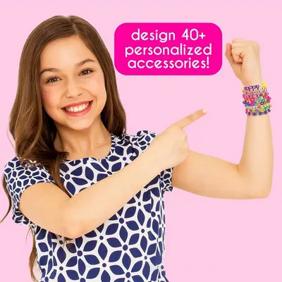 طقم صنع المجوهرات للاطفال بخرز الأكريليك الملون 1100 قطعة