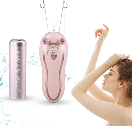 جهاز إزالة الشعر بالخيط ENZO – لإزالة الشعر من الجذور مع شاحن وبكرة خيط