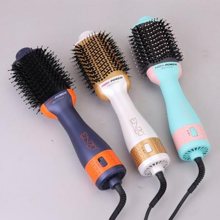 مشط تصفيف الشعر الكهربائي 3 في 1 من انزو - High Power Volumizer Hot Air Brush