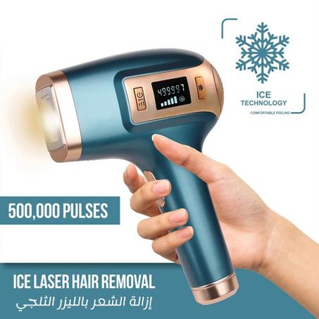 جهاز الليزر الثلجي ENZO IPL لإزالة الشعر - تقنية التبريد مع 500,000 ومضة للاستخدام المنزلي