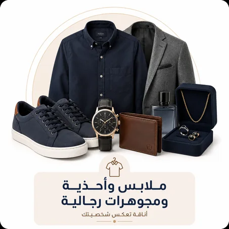 ملابس وأحذية ومجوهرات رجالية