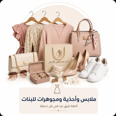 ملابس وأحذية ومجوهرات للبنات