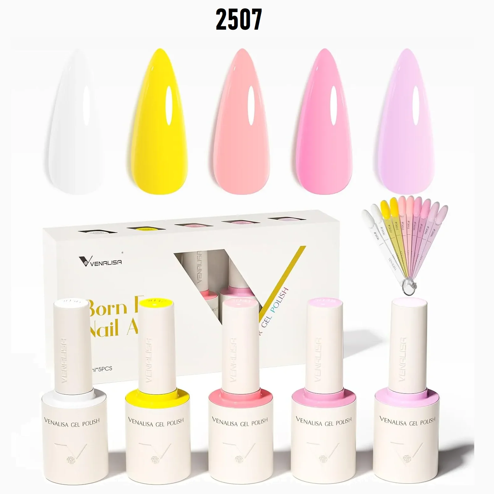 Coffret Vernis Venalisa 5 Couleurs Sans HEMA Sans TPO 10 ml