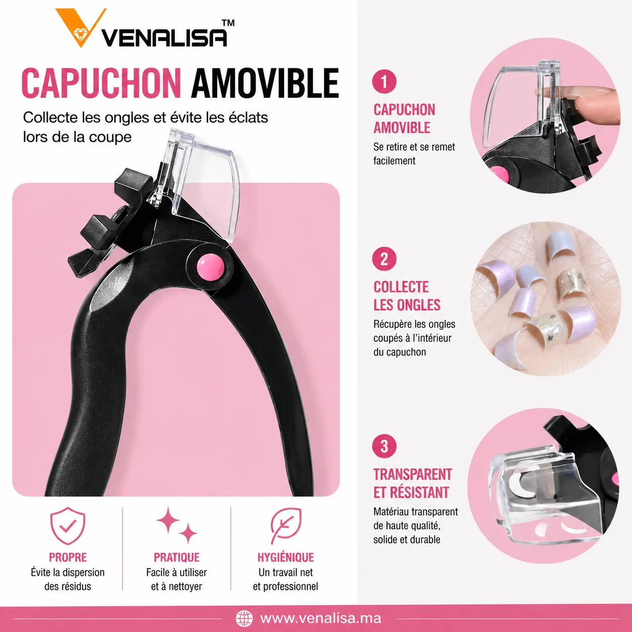 Coupe-Ongles Professionnel Réglable Forme U
