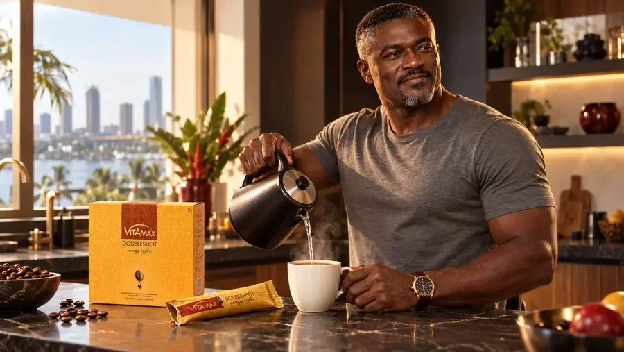 Préparation de VITAMAX Café dans la cuisine