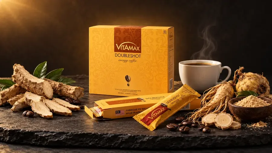 Homme énergique avec son café VITAMAX