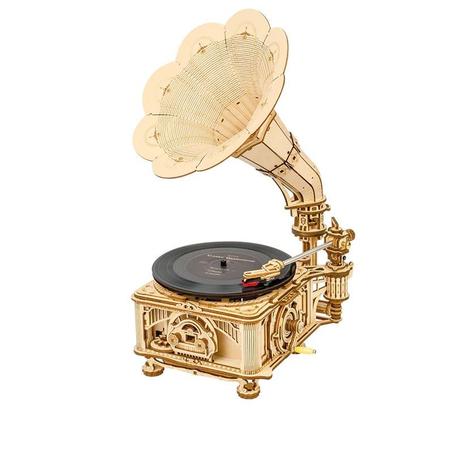 Gramophone Fonctionnel + disque vinyle 3 musiques