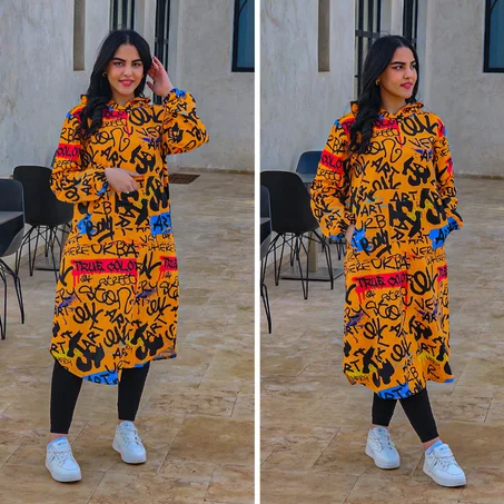 كابيش أوفر سايز بطبعات جريئة وألوان عصرية