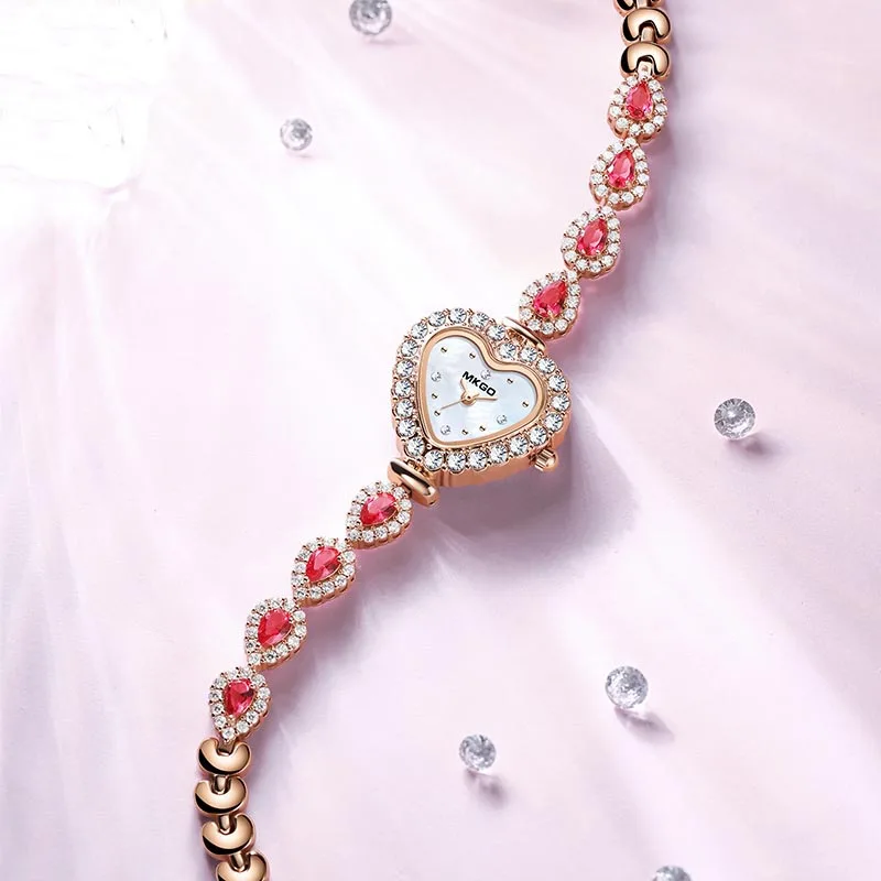 New Ladies Pink Heart Shaped Bracelet Jewelry Luxury Fashion