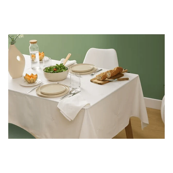 Nappe Joy en Coton Slub Blanc – Élégance Naturelle