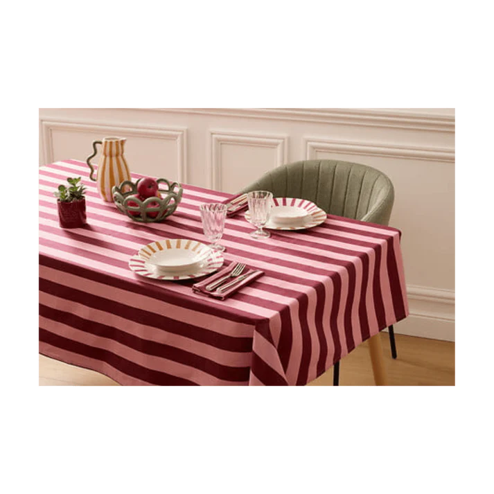 Nappe Chéri en coton rouge carmin – Élégante & imprimée