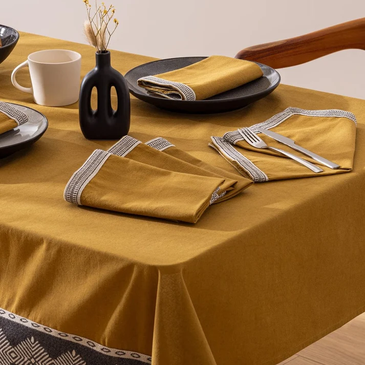 Nappe en coton avec 6 serviettes "Inuit"