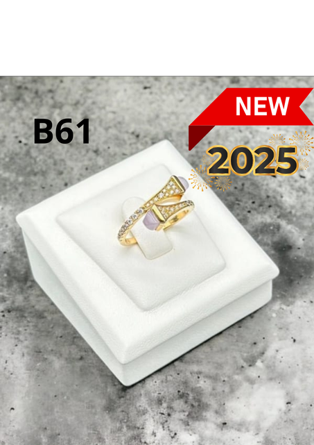 خاتم ذهب مرصع بأحجار كريمة عيار 18 قيراط