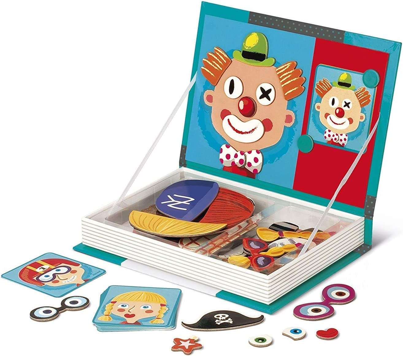 Whixant 3D Magnetic Puzzle Book / 12 Crazy Faces with 67 Puzzles/Early Educational DIY Board Game Toys/Social Emotional Learning Activities/Best Gifts for 3 to 6 Years Old Kids
