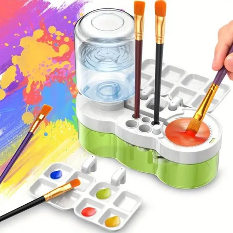 Nettoyeur de Pinceaux Intelligent avec Distributeur d'Eau Automatique 🎨🖌️✨