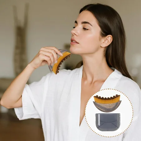 فرشاة مخصصة لتحفيز التصريف اللمفاوي للوجه