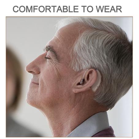 مساعدات السمع القابلة لإعادة الشحن لكبار السن ، لهجة قابلة للتعديل ، BTE