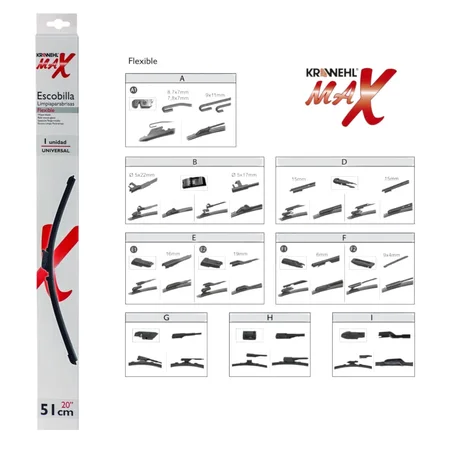Essuie-glace sur mesure KRAWEHL max (1pièce )