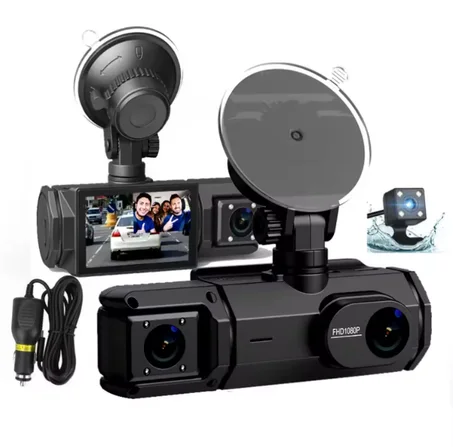 كاميرا سيارة داش كام ثلاثية العدسات 1080