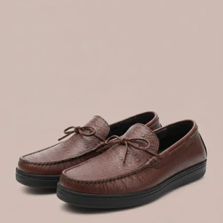 Mocassins 100 % Cuir en Marron