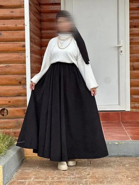 طقم شتوي أنيق 2 بياس للمحجبات – مع شال هدية 🎁