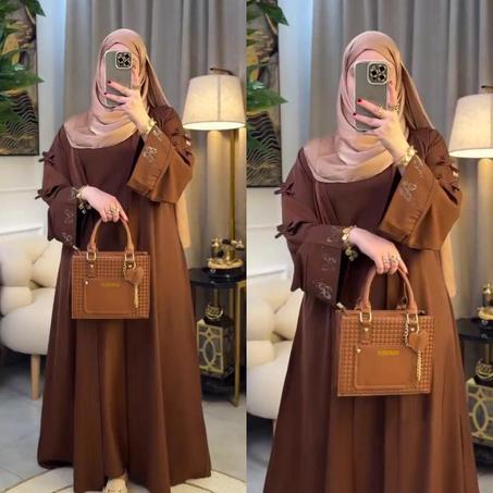 عباية راقية من قطعتين – لمسة فاخرة للمناسبات