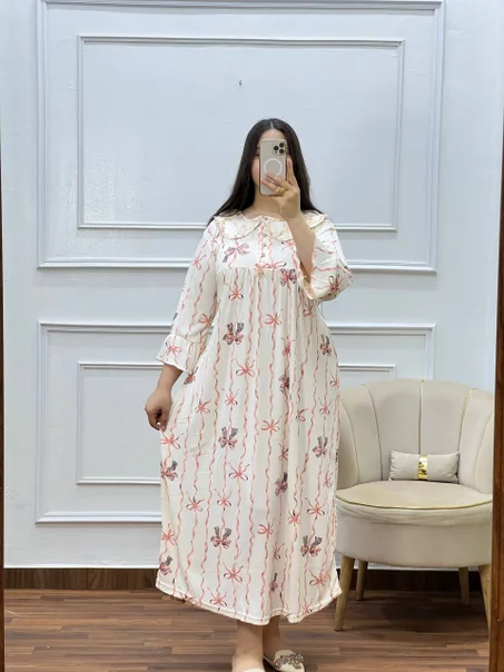 بيجامة نسائية طويلة Papillion – راحة وأناقة وجودة عالية