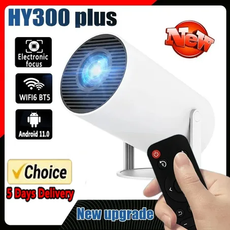 جهاز العرض HY300 Plus: تجربة عرض متقدمة مع تركيز إلكتروني وواي فاي 6