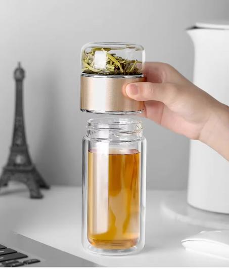 Bouteille d'infuseur à thé en verre portable