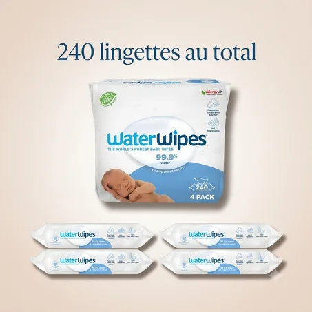 WATERWIPES LINGETTES BEBE B240