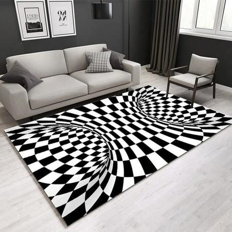 TR3, Tapis rectangle d'illusion tourbillon, Donner une vie à votre maison ! 1 acheté + 1 offert