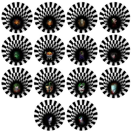 3D vortex Tapis Ronds pour Halloween 🎃