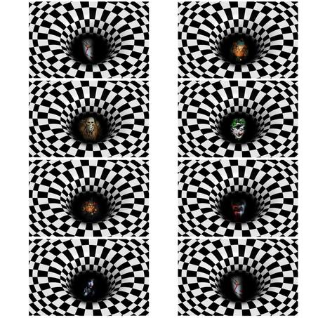 3D vortex Tapis Rectangles pour Halloween 🎃