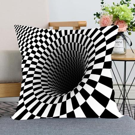 Taies d'oreiller en vortex illusion 3D