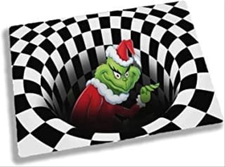 TRN029, Tapis rectangle d'illusion tourbillon pour Noël ! 1 acheté + 1 offert