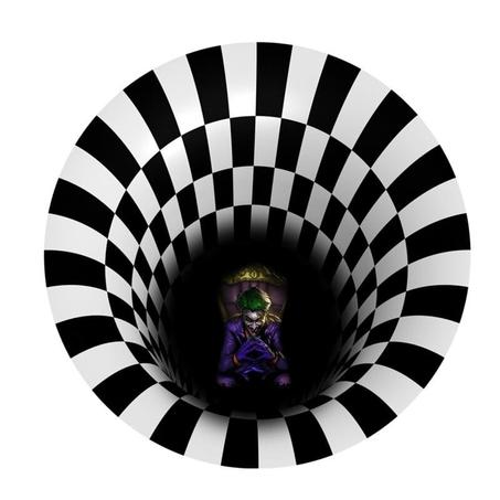 TROH012, Tapis rond d'illusion tourbillon pour Halloween ! 1 acheté + 1 offert