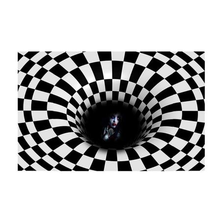 sorcière halloween dans votre pièce avec le tapis TREH05 en vortex illusion 3D 1 acheté+1 offert
