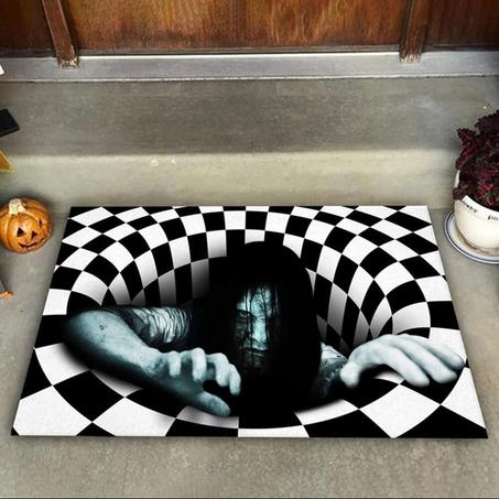 1acheté+1offert-Tapis d'illusion 3d tourbillon pour Halloween TREH08