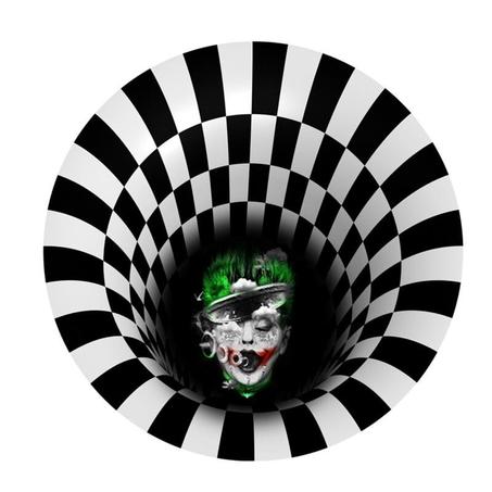 TROH08, Tapis rond d'illusion tourbillon pour Halloween ! 1 acheté + 1 offert