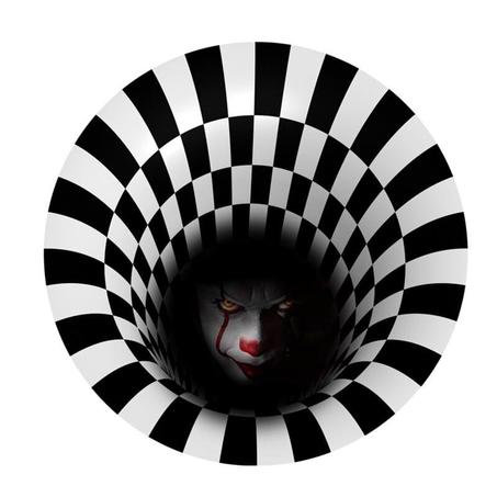 TROH011, Tapis rond d'illusion tourbillon pour Halloween ! 1 acheté + 1 offert