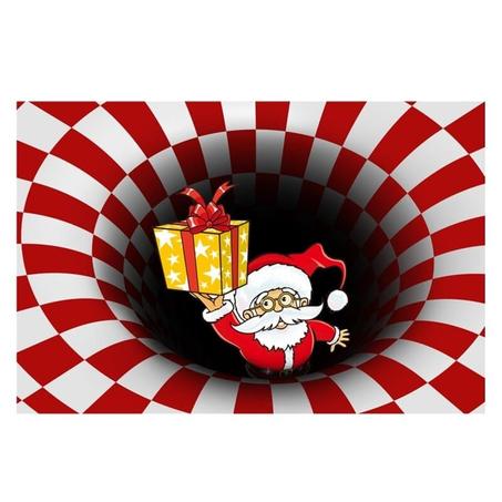 TRN013, Tapis rectangle d'illusion tourbillon pour Noël ! 1 acheté + 1 offert