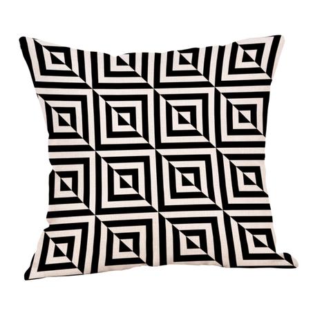 1 acheté+1 offert-2 taies d'oreiller carrés 3DTO008 en vortex 3d