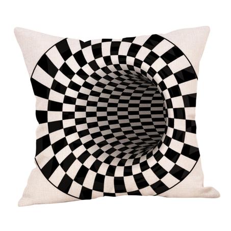 1 acheté+1 offert-2 taies d'oreiller carrés 3DTO005 en illusion 3d