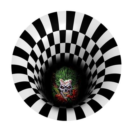 TROH010, Tapis rond d'illusion tourbillon pour Halloween ! 1 acheté + 1 offert