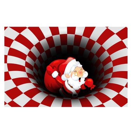 TRN021, Tapis rectangle d'illusion tourbillon pour Noël ! 1 acheté + 1 offert