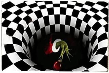 TRN028, Tapis rectangle d'illusion tourbillon pour Noël ! 1 acheté + 1 offert